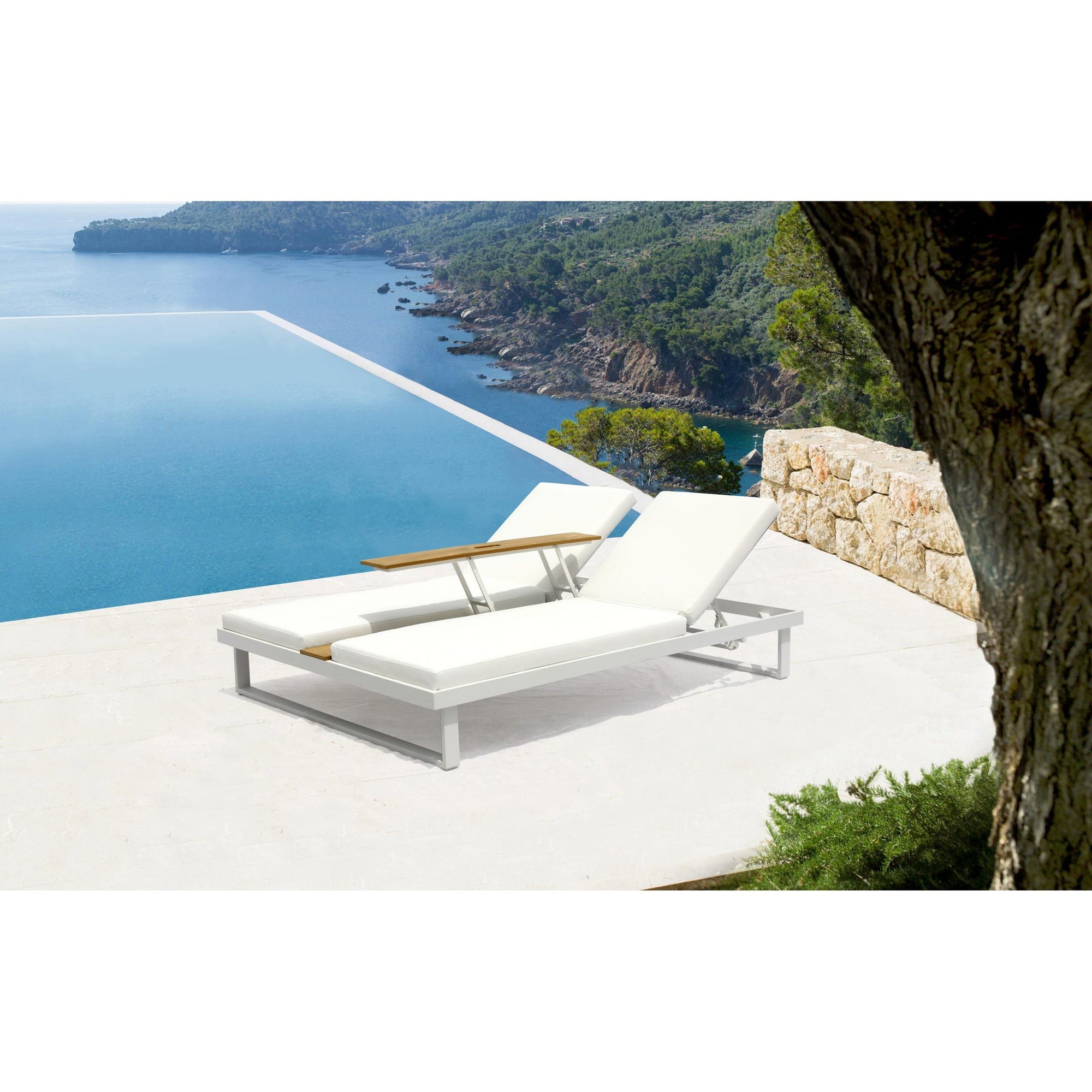 Whiteline Modern Living Sandy Double Lounge Chair