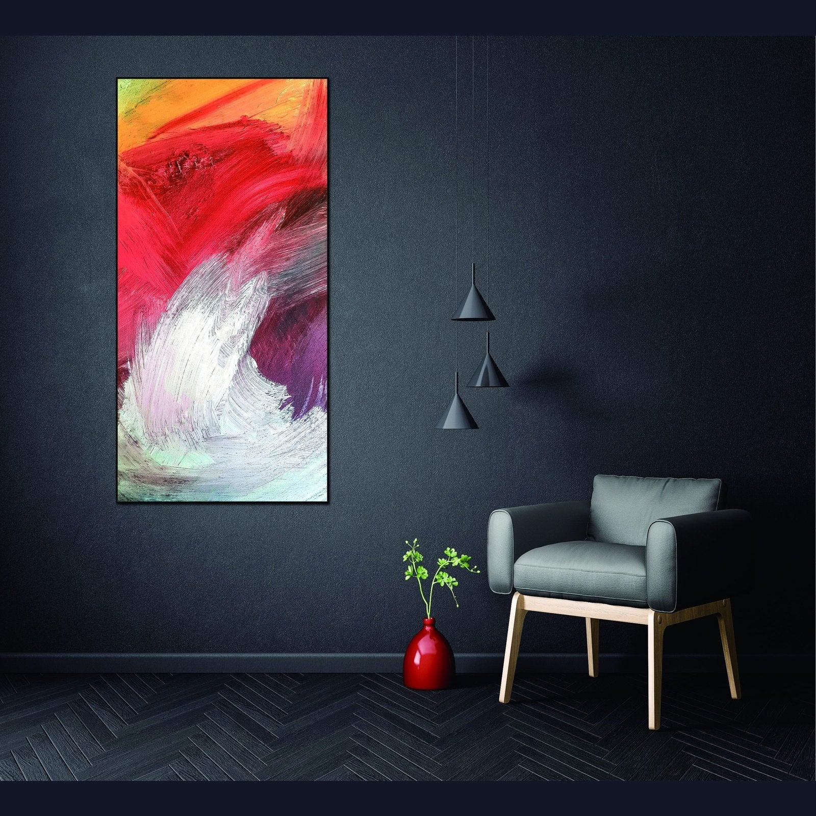 Whiteline Modern Living Flame Canvas