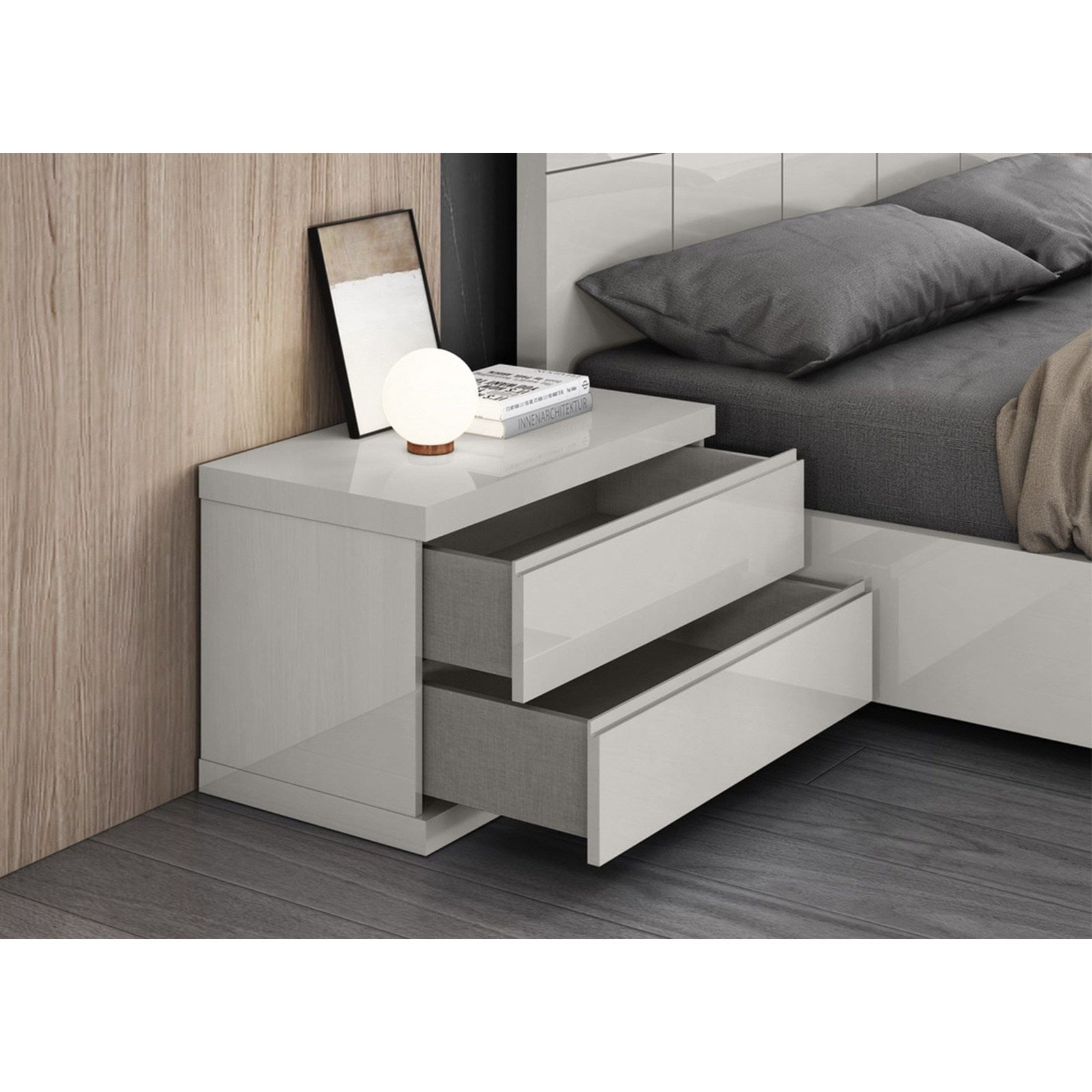 Whiteline Modern Living Anna Small Nightstand