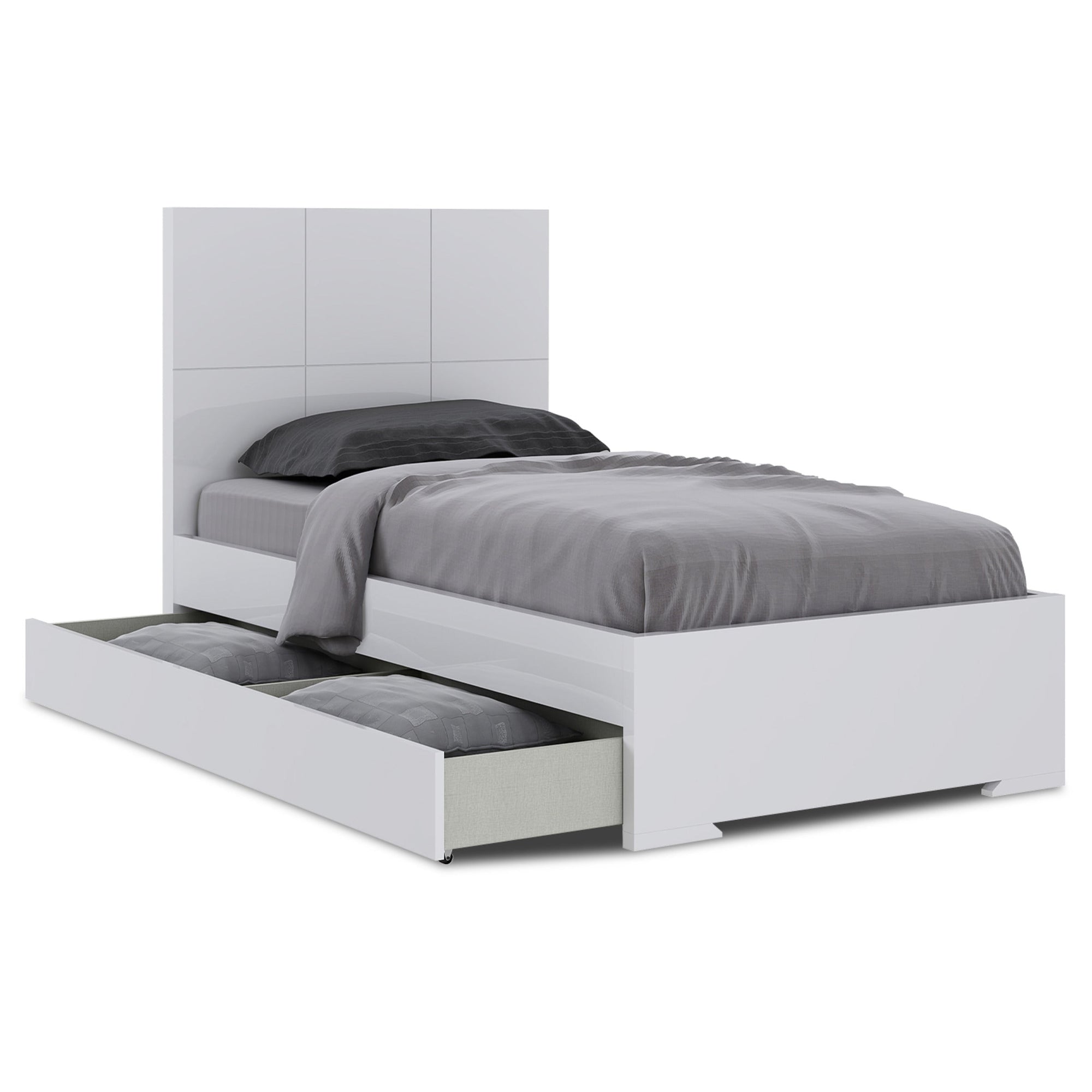 Whiteline Modern Living Anna Twin Trundle Bed