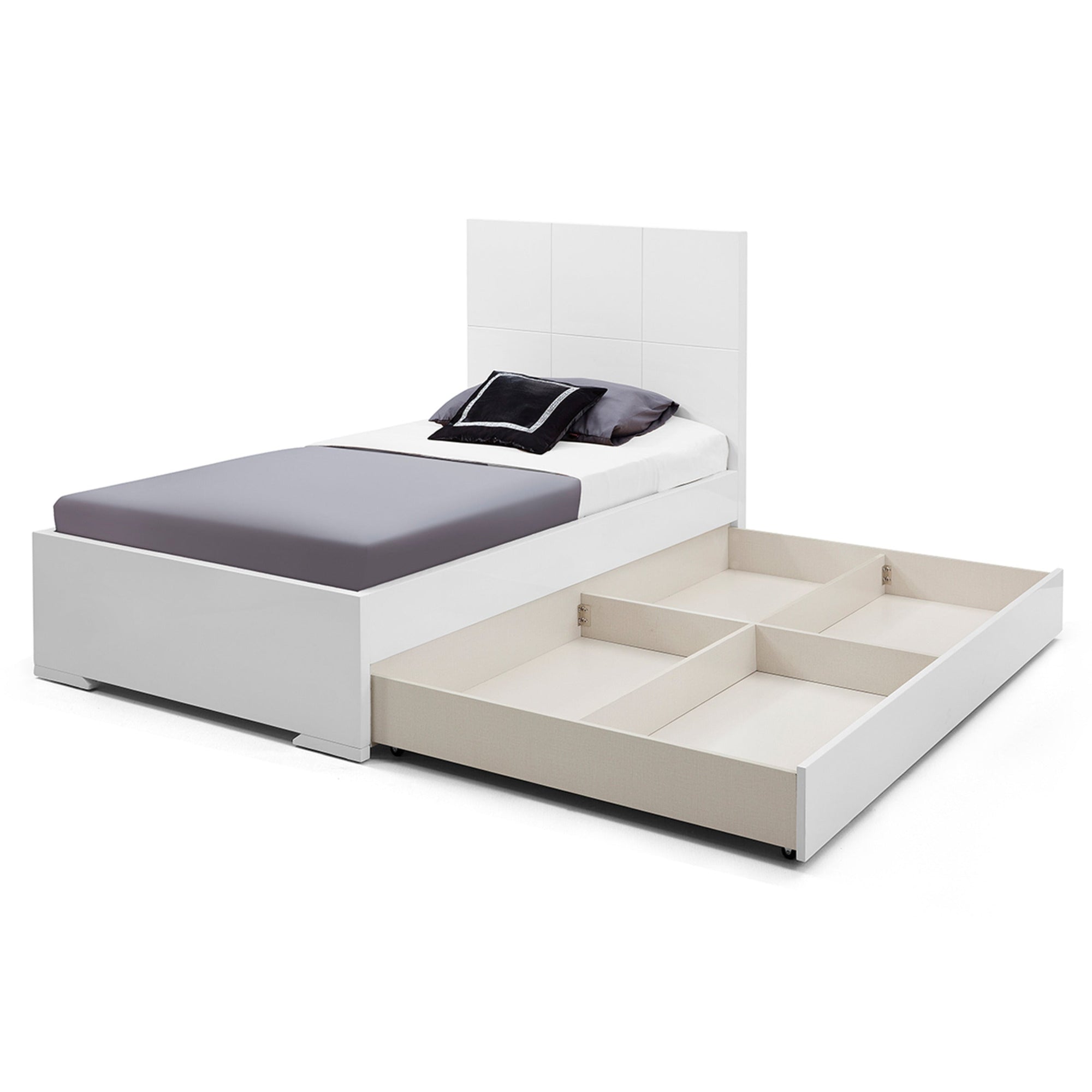 Whiteline Modern Living Anna Twin Trundle Bed