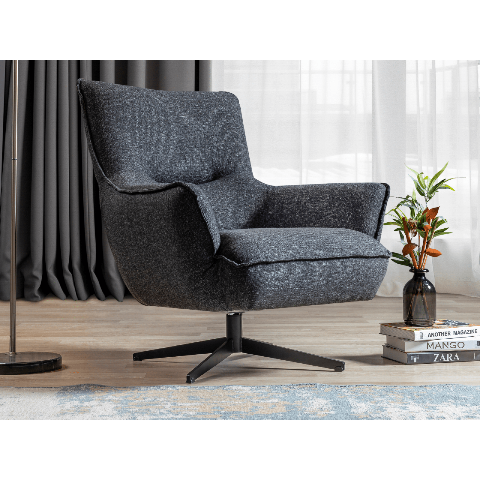 Whiteline Modern Living Fatsa Swivel Chair