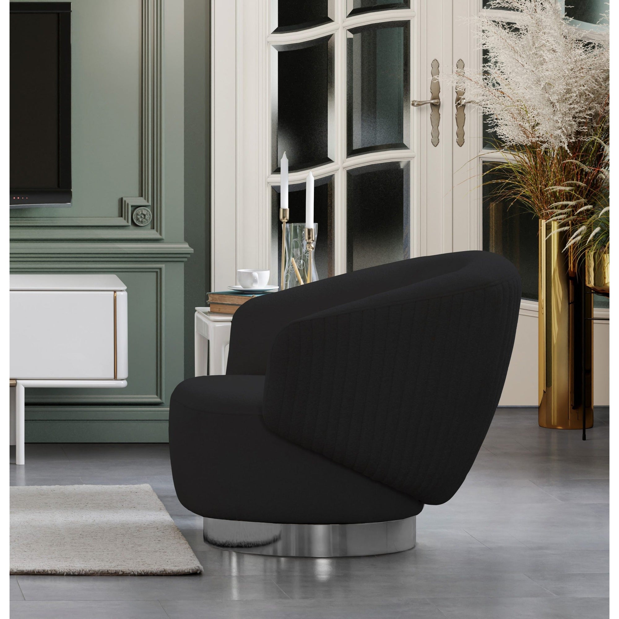 Whiteline Modern Living Erzin Swivel Accent Chair