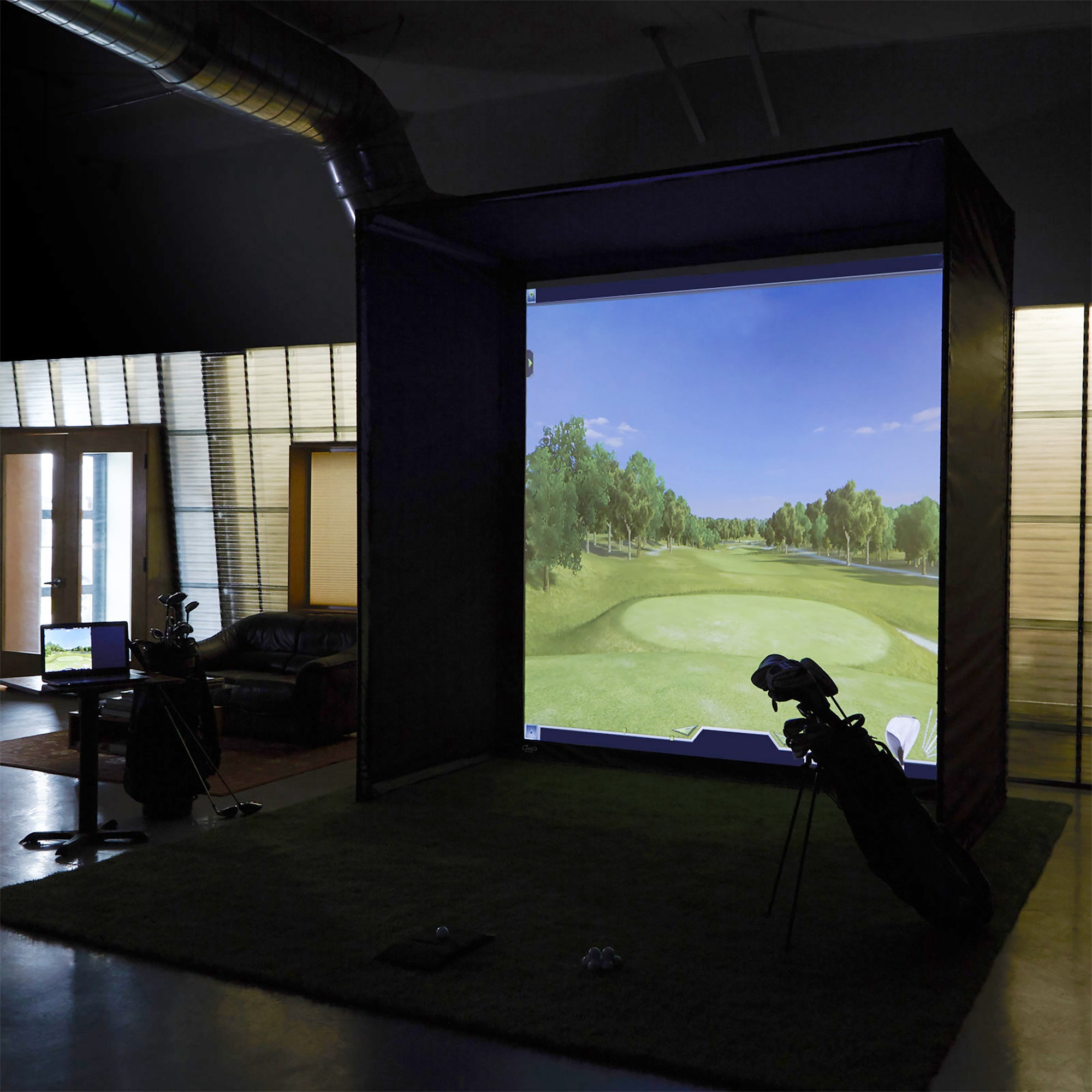 Carl's Place DIY C-Series Golf Simulator Enclosure Kit with Impact Screen