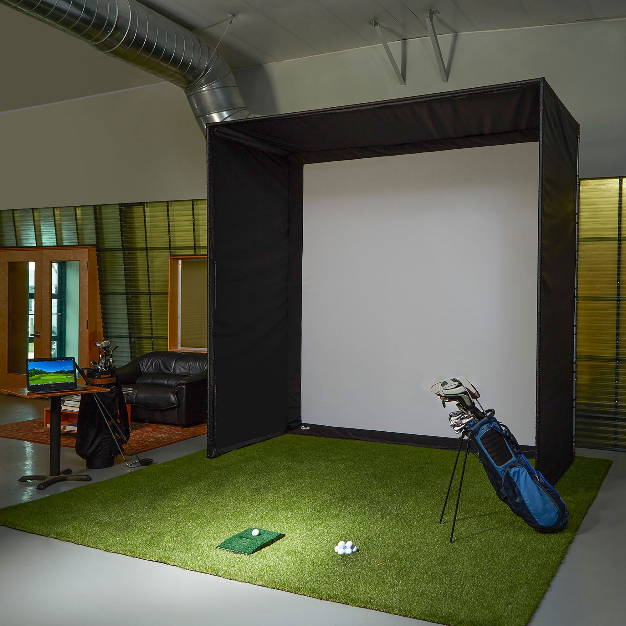 Carl's Place DIY C-Series Golf Simulator Enclosure Kit with Impact Screen