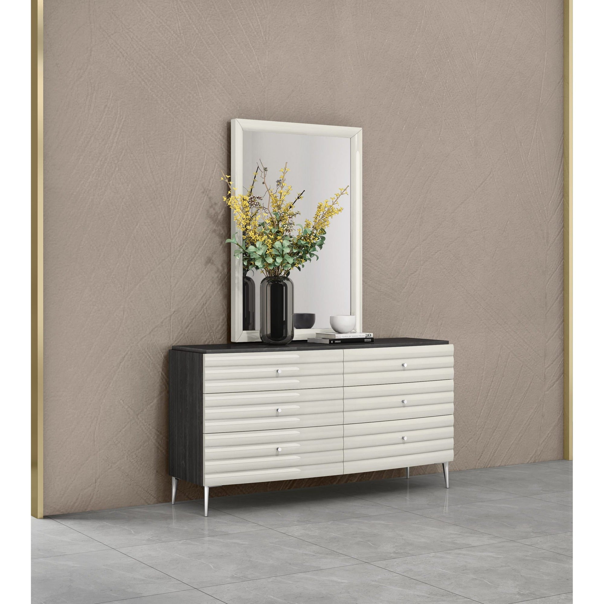 Whiteline Modern Living Pino Rectangular Mirror