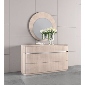 Whiteline Modern Living Waves Round Mirror