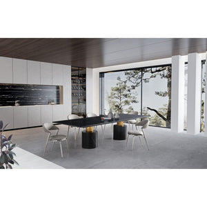 Whiteline Modern Living Geneva Extra Large Dining Table Cylinder