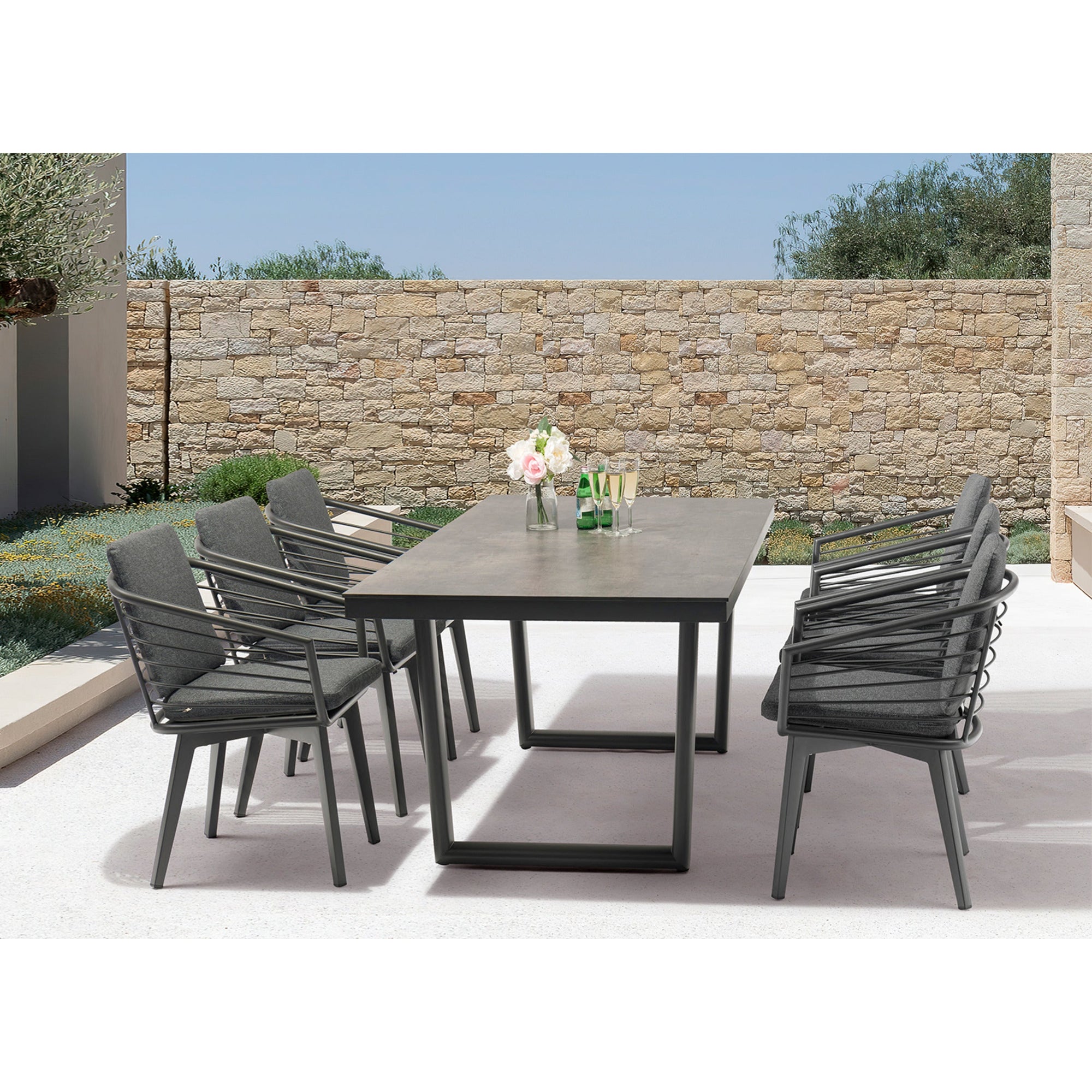 Whiteline Modern Living Doris Outdoor Dining Table
