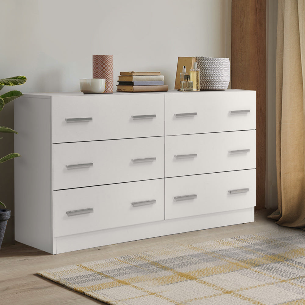 Norwich King Single Bedroom Suite 5 Piece 1x King Single Mattress, 1x King Single Wooden Bed Frame, 2x White Bedside Tables and 1x White Tallboy