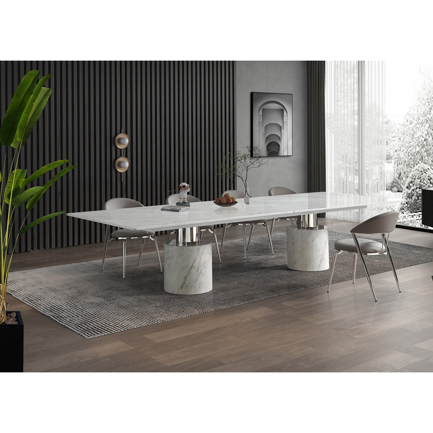 Whiteline Modern Living Geneva Large Dining Table