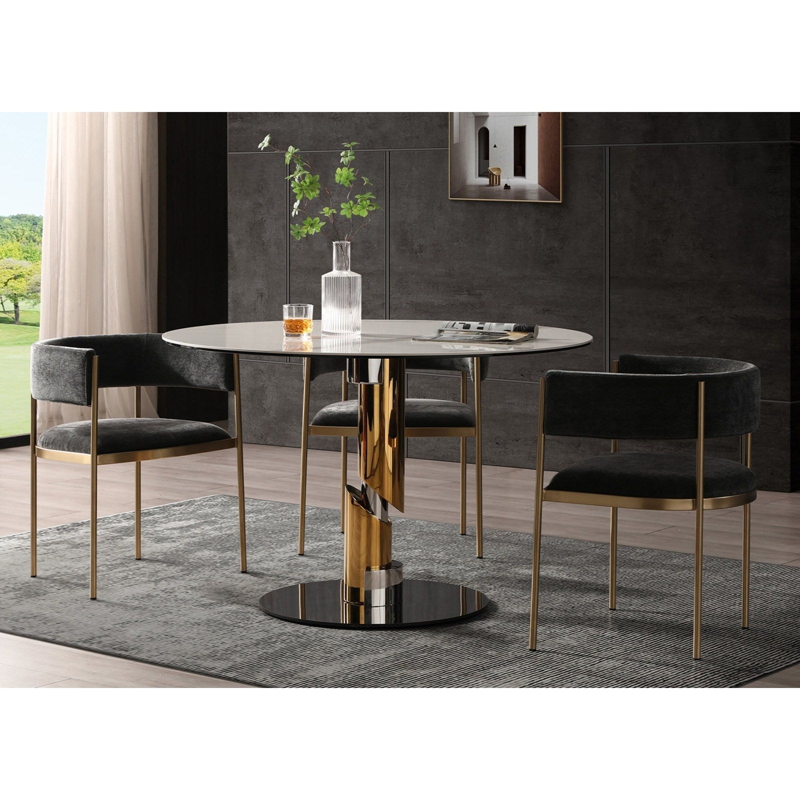 Whiteline Modern Living Gloria Round Dining Table