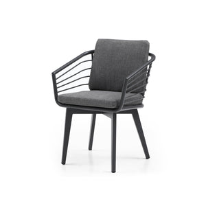 Whiteline Modern Living Kassey Outdoor Dining Amrchair