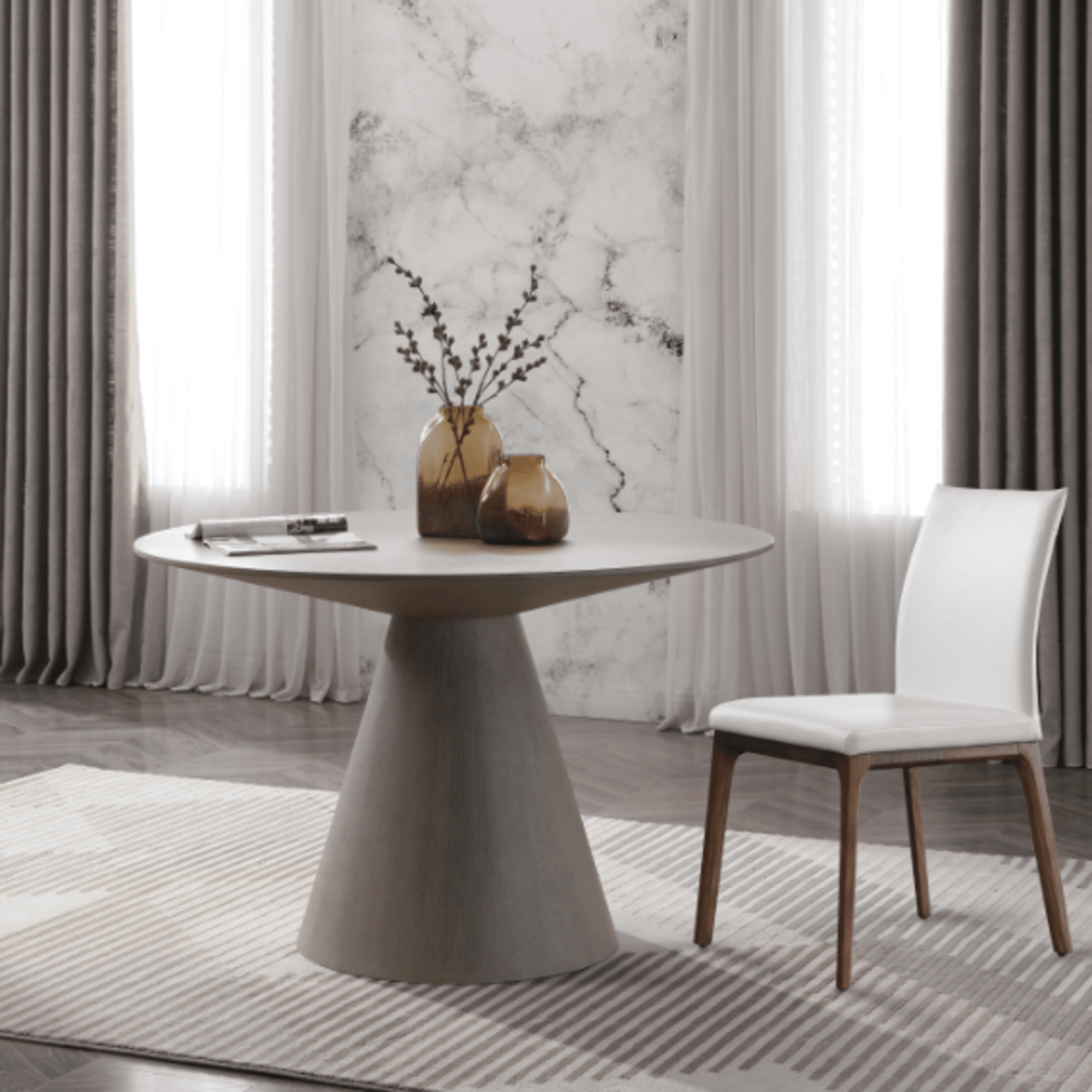 Whiteline Modern Living Kira Round Dining Table