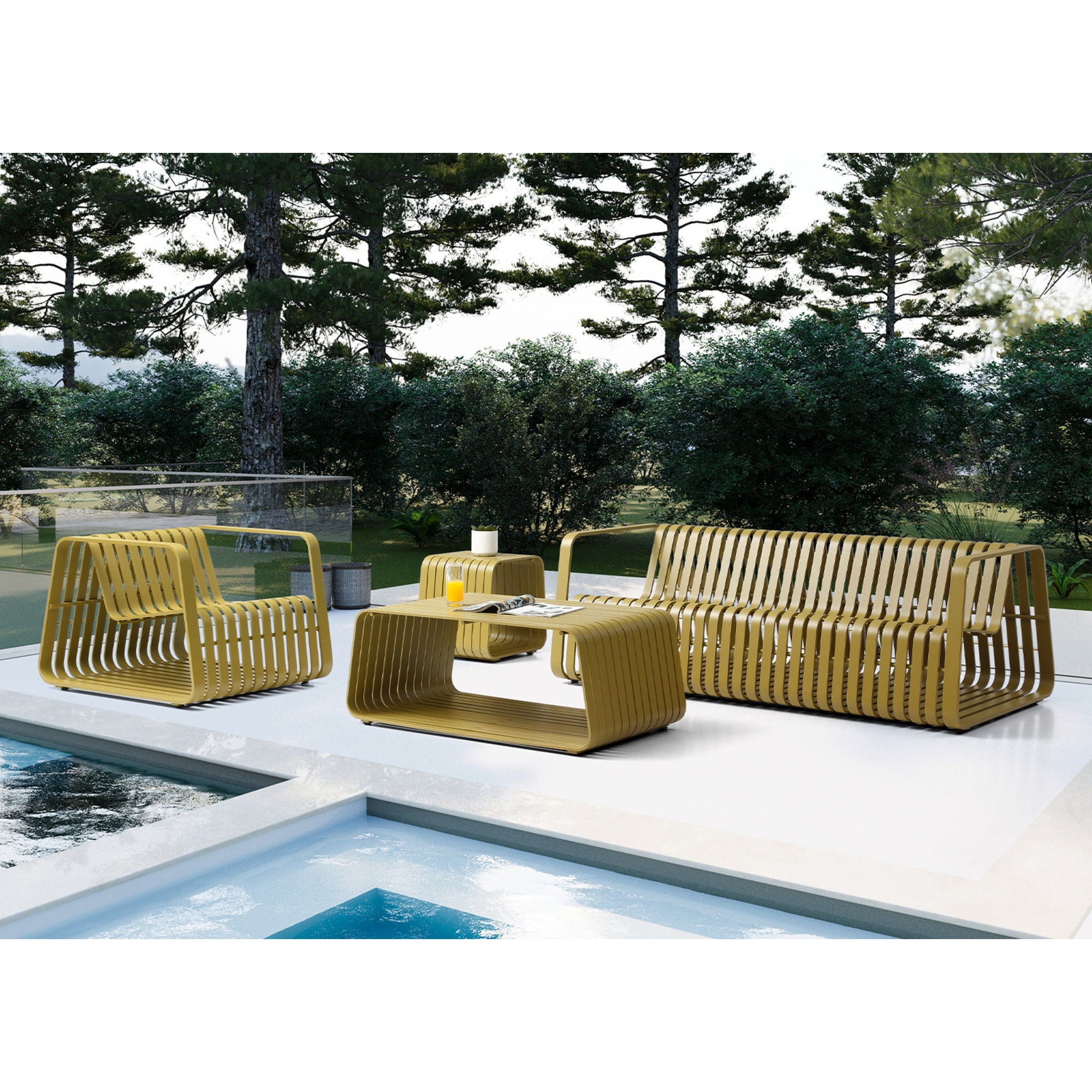 Whiteline Modern Living Ocean Indoor/Outdoor Side Table