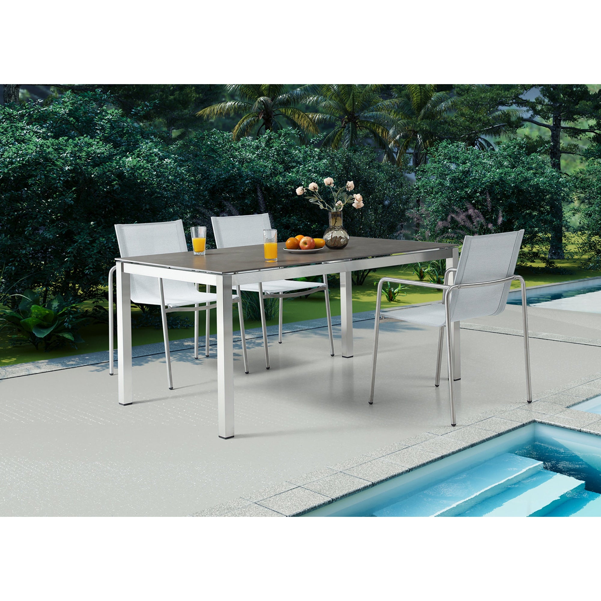 Whiteline Modern Living Paola Outdoor Dining Armchair
