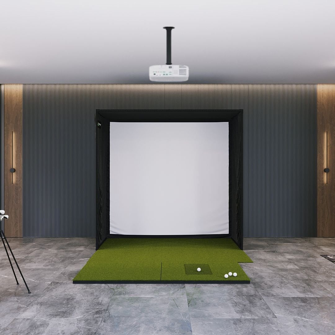 SIG8 Golf Simulator Studio - Complete Package Golf Simulator Screen Shop Indoor Golf Fairway Series 5' x 5'