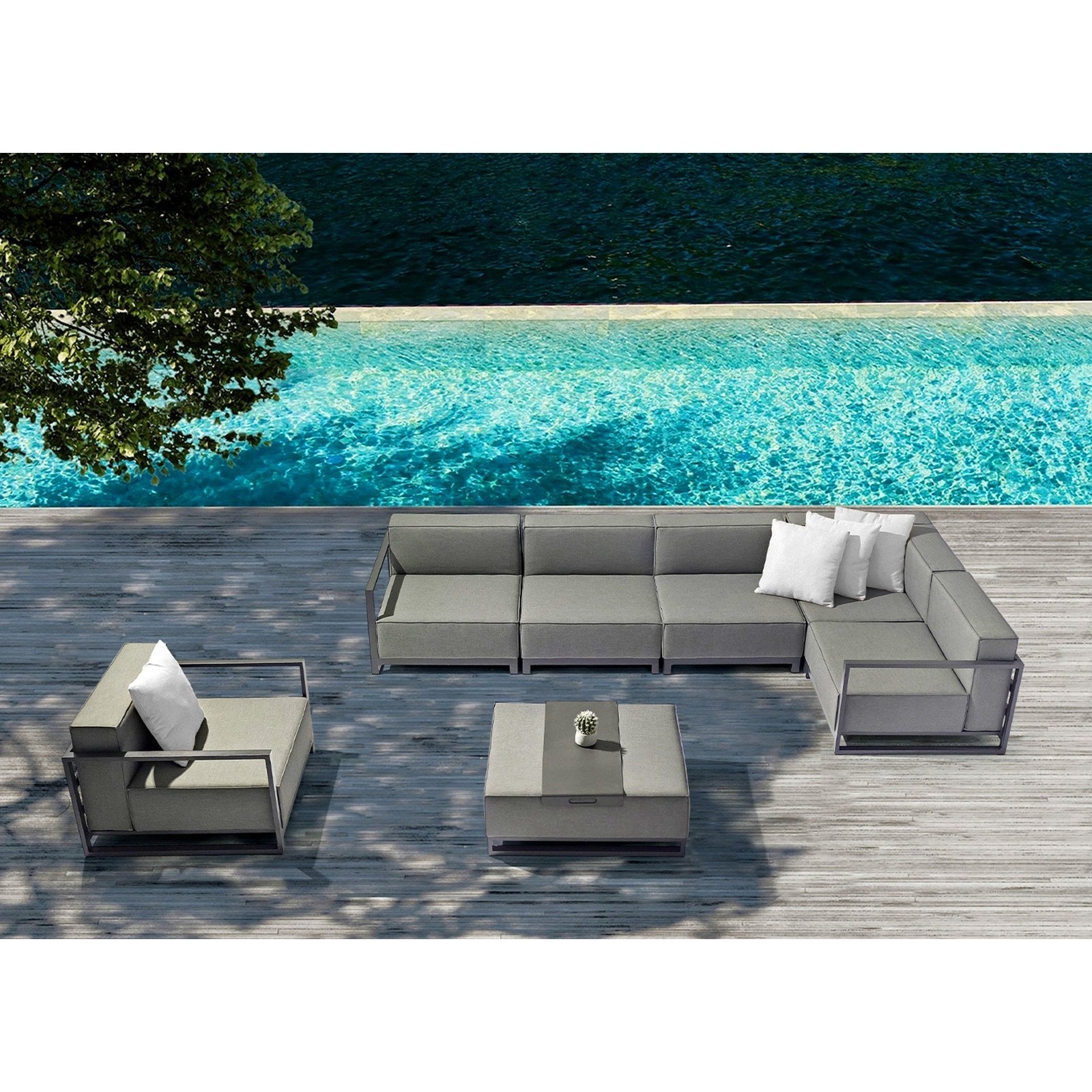 Whiteline Modern Living Sensation Indoor/Outdoor Modular Left Armchair
