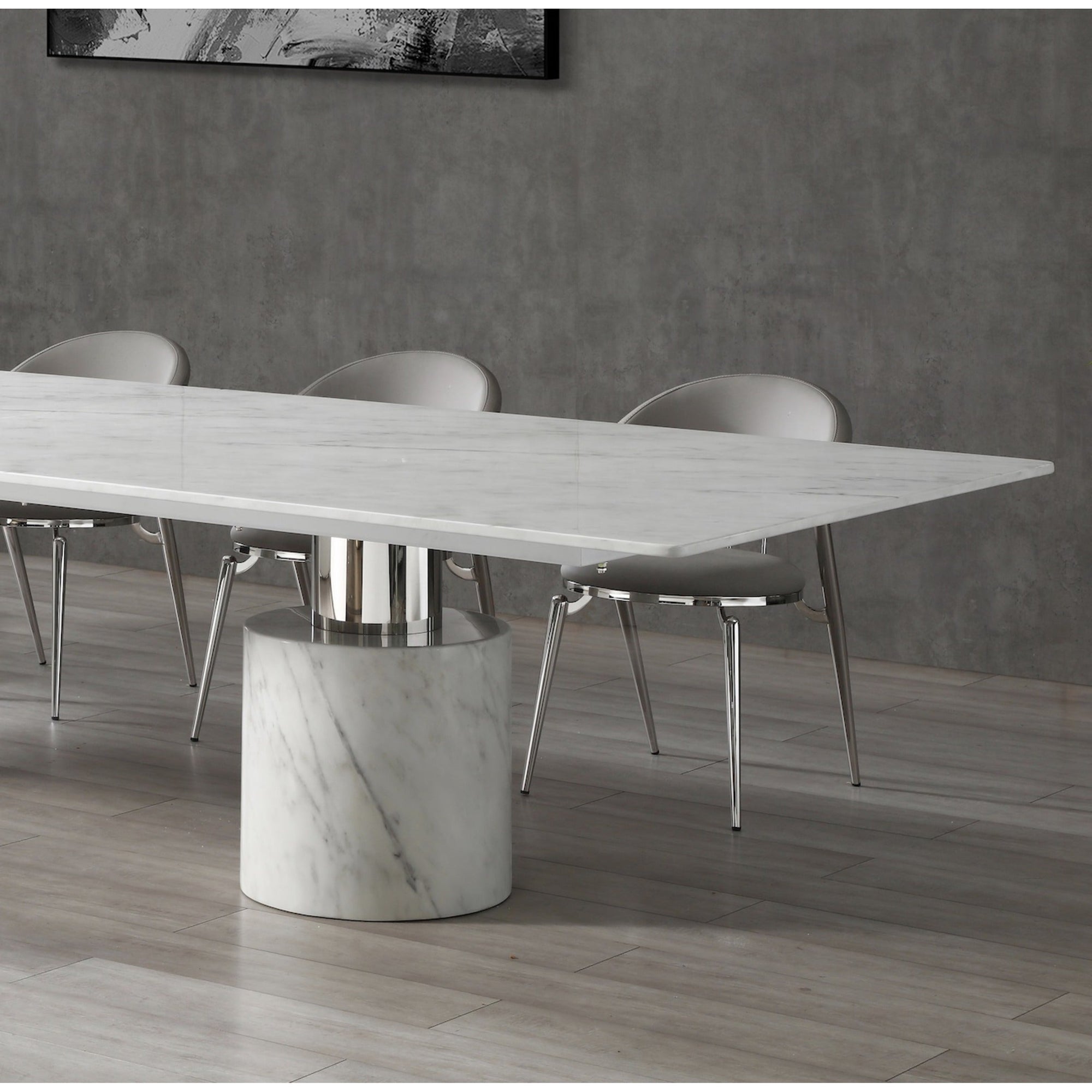 Whiteline Modern Living Geneva Dining Table Cylinder