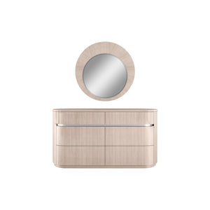 Whiteline Modern Living Waves Round Mirror