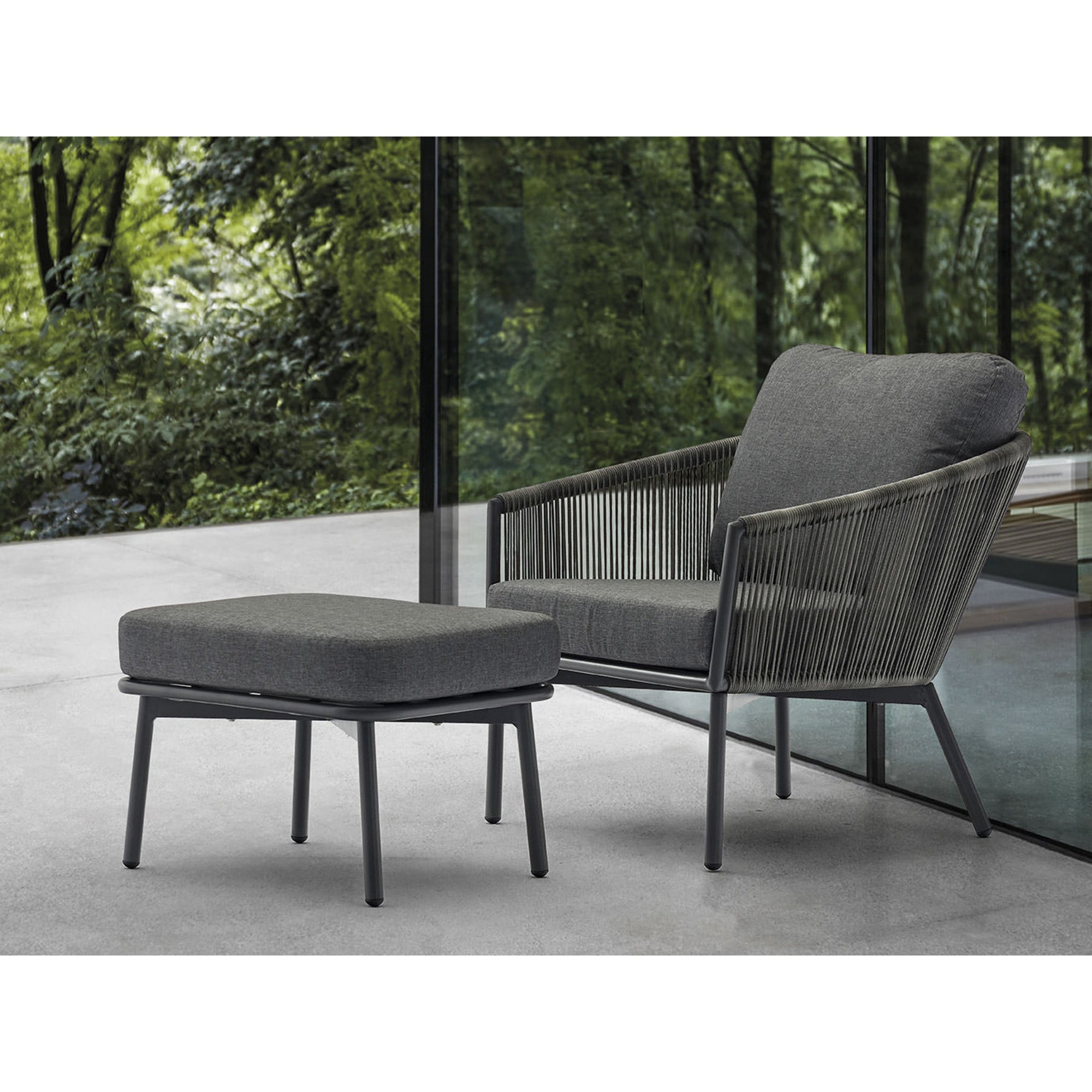 Whiteline Modern Living Yarrow Chair and Ottoman