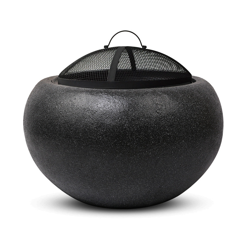 Oval Outdoor Portable Fire Pit Bowl Wood Burning Patio Oven Heater Fireplace