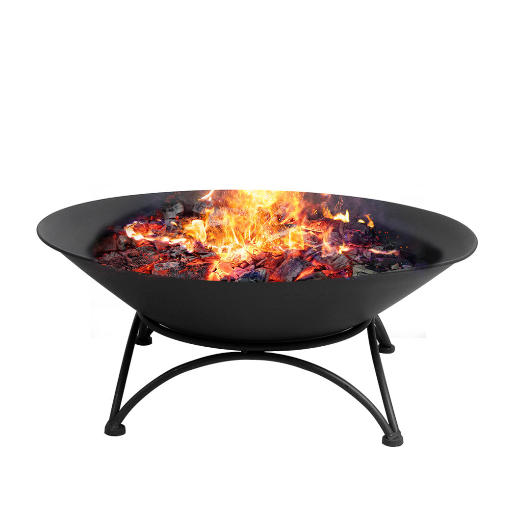 2 in 1 Steel Outdoor Patio Fire Pit Bowl Garden Fireplace Heater 70