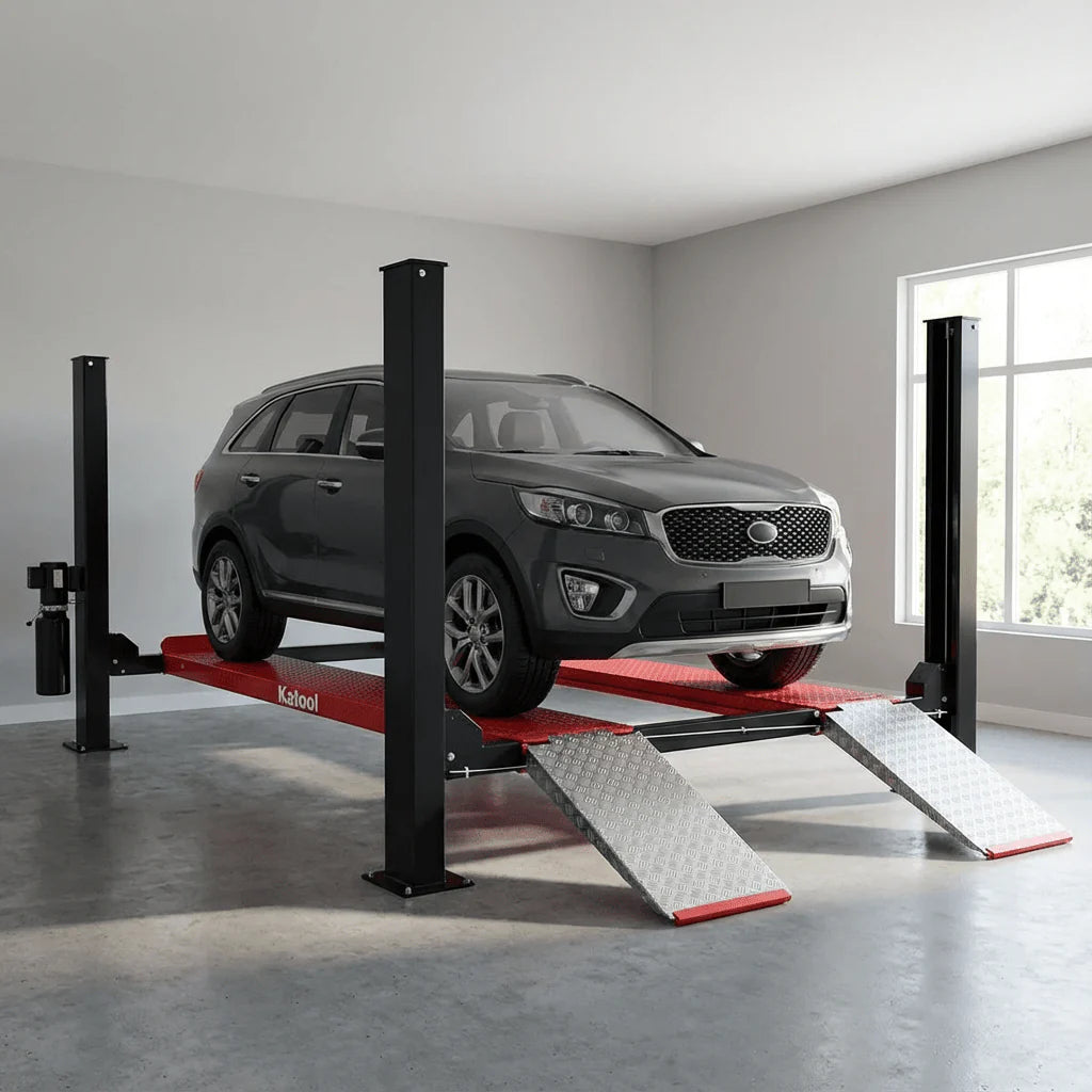 Katool 9500 lbs Four Post Parking Lift with Casters