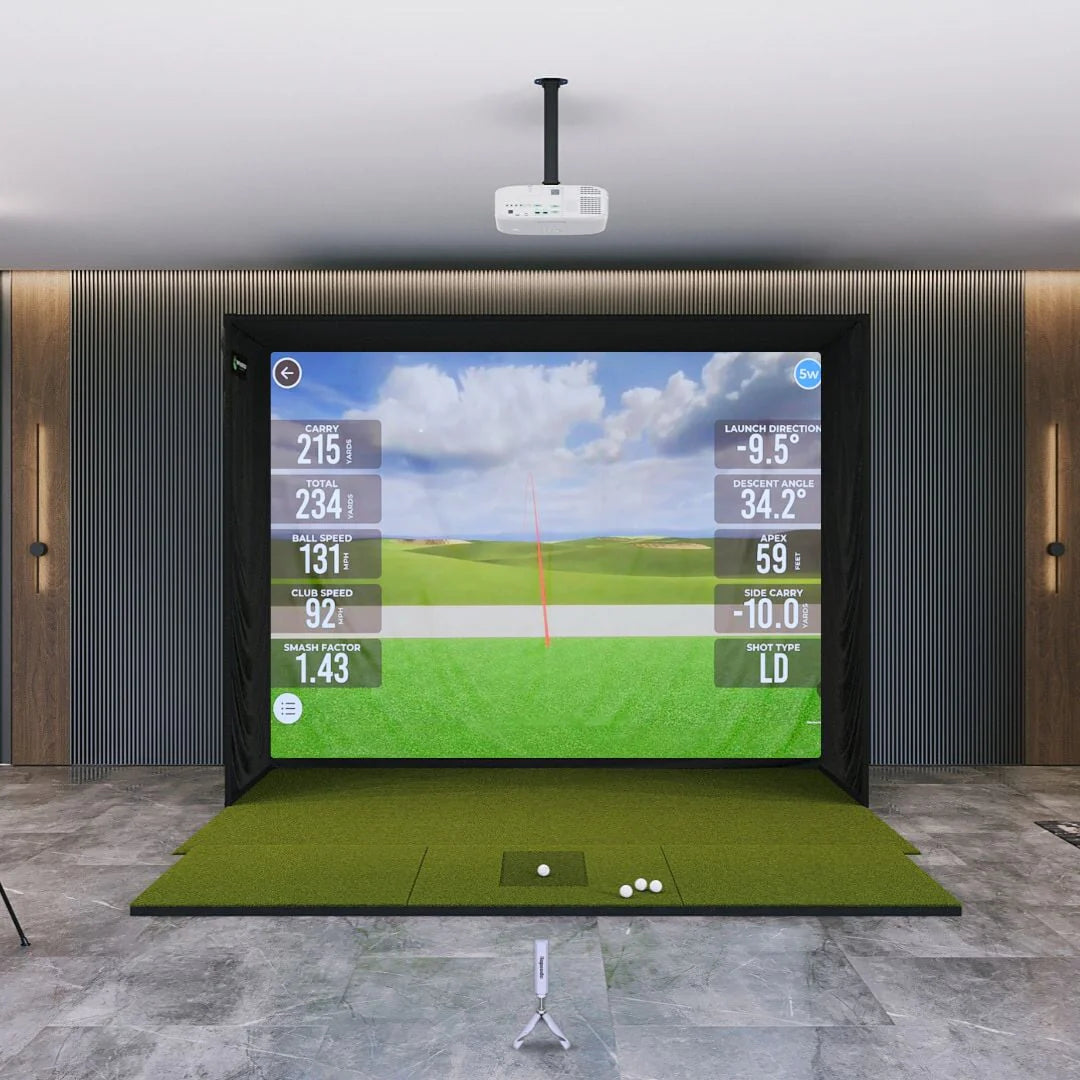 Rapsodo MLM2PRO Complete Golf Simulator Package with Impact Screen, Hitting/Putting Mats, Projector & SIG10 Enclosure