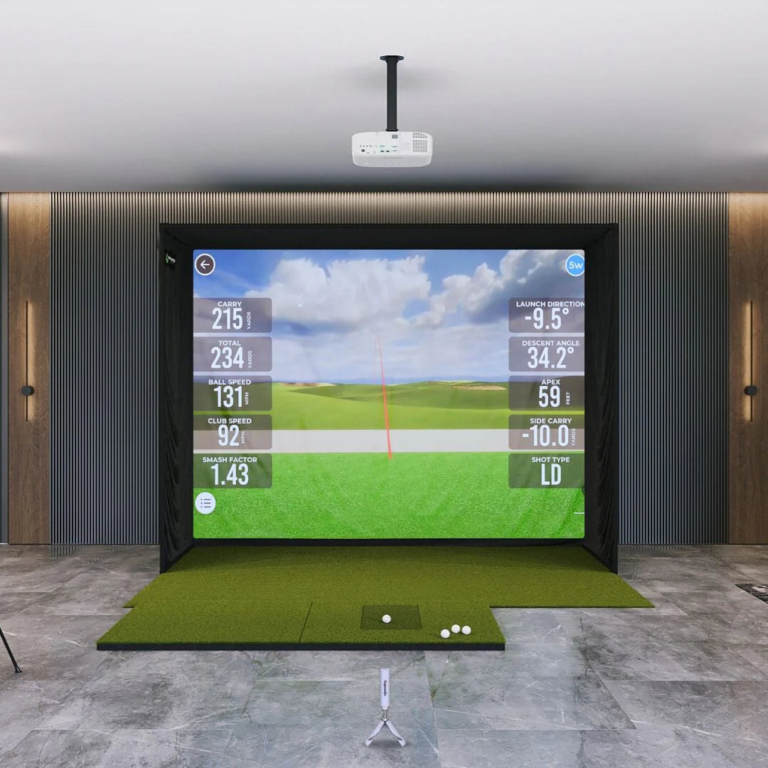 Rapsodo MLM2PRO Complete Golf Simulator Package with Impact Screen, Hitting/Putting Mats, Projector & SIG10 Enclosure