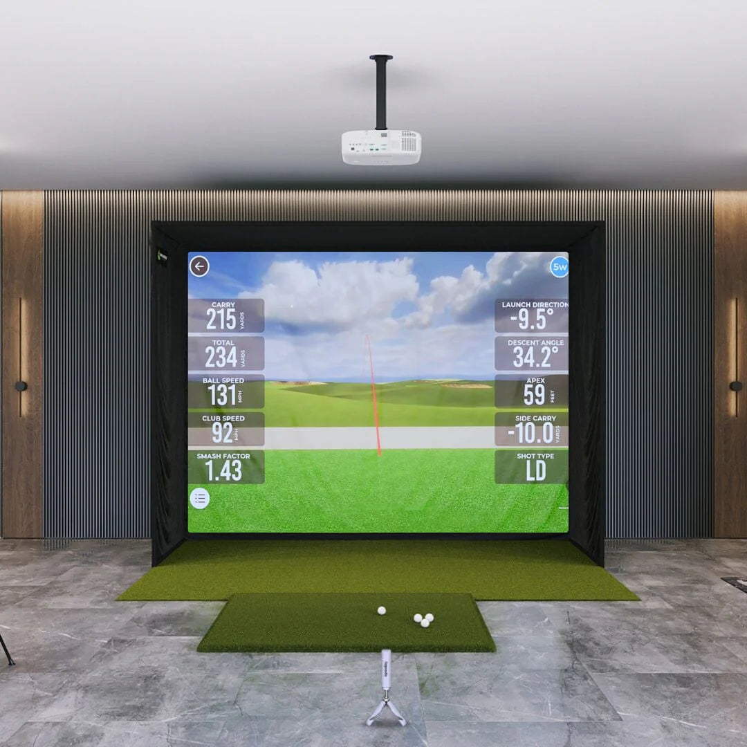 Rapsodo MLM2PRO Complete Golf Simulator Package with Impact Screen, Hitting/Putting Mats, Projector & SIG10 Enclosure