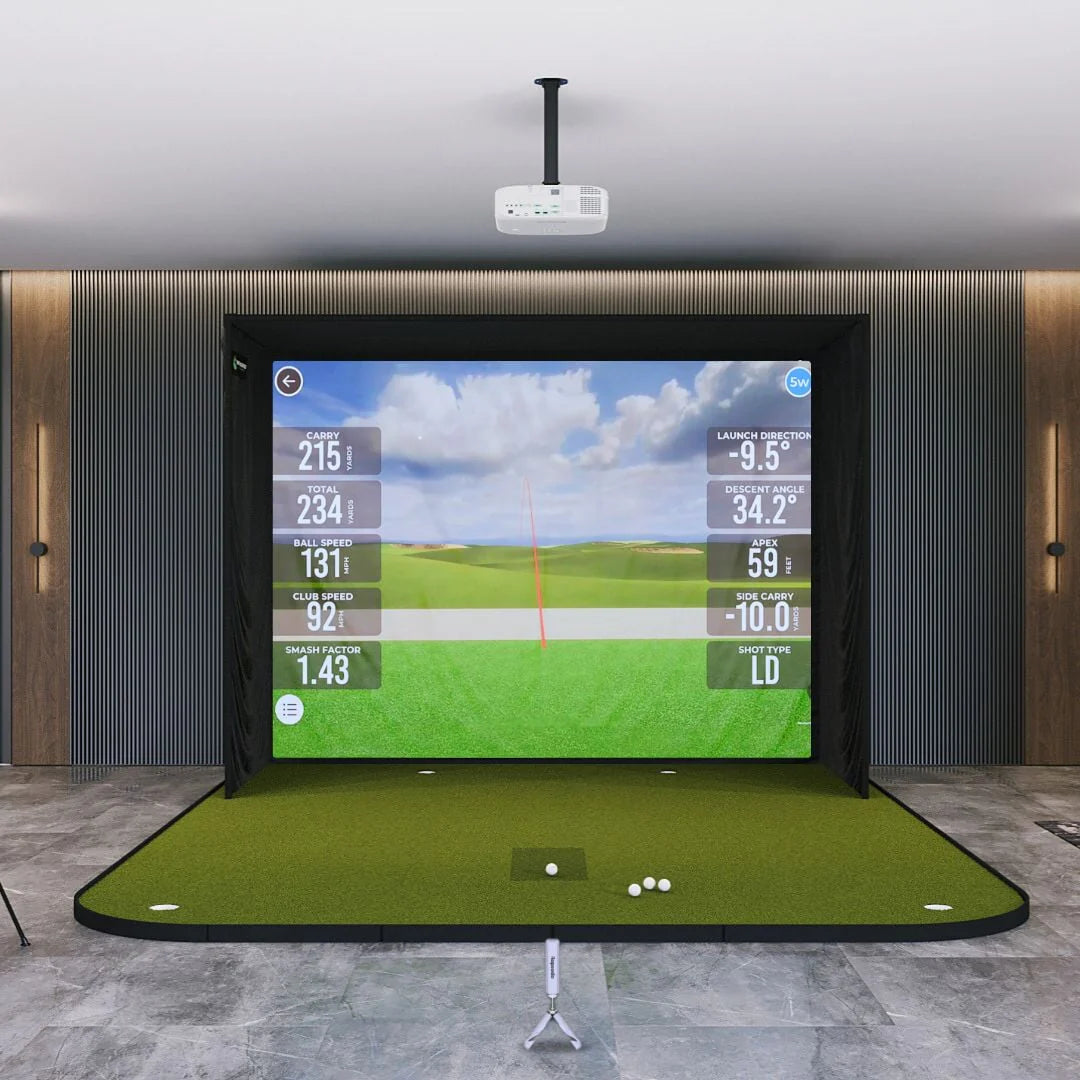 Rapsodo MLM2PRO Complete Golf Simulator Package with Impact Screen, Hitting/Putting Mats, Projector & SIG10 Enclosure