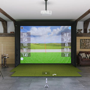 Rapsodo MLM2PRO Complete Golf Simulator Package with Impact Screen, Hitting/Putting Mats, Projector & SIG12 Enclosure