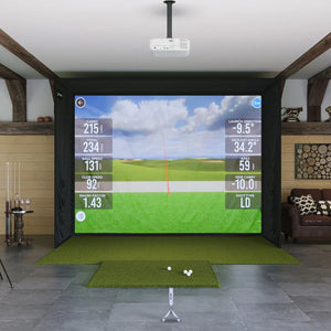 Rapsodo MLM2PRO Complete Golf Simulator Package with Impact Screen, Hitting/Putting Mats, Projector & SIG12 Enclosure
