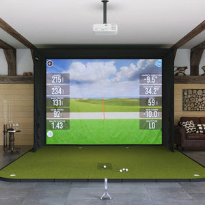 Rapsodo MLM2PRO Complete Golf Simulator Package with Impact Screen, Hitting/Putting Mats, Projector & SIG12 Enclosure