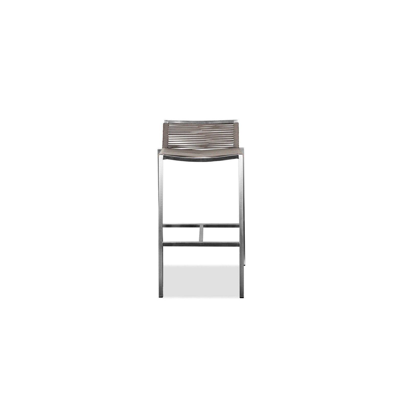 Whiteline Modern Living Stone Outdoor Barstool with Back