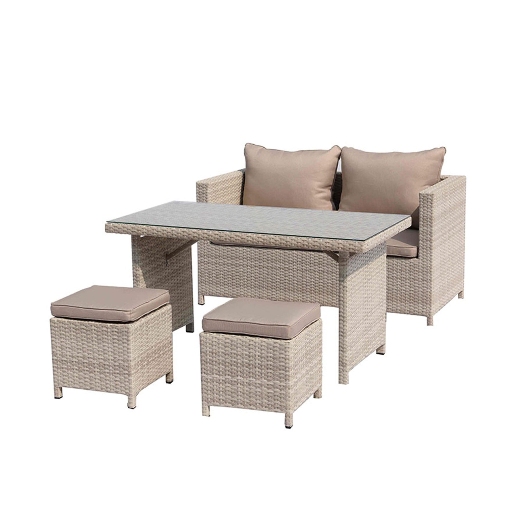 Whiteline Modern Living Abbie 4-Piece Outdoor Dining Collection