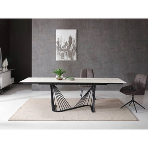Whiteline Modern Living Roma Extendable Dining Table