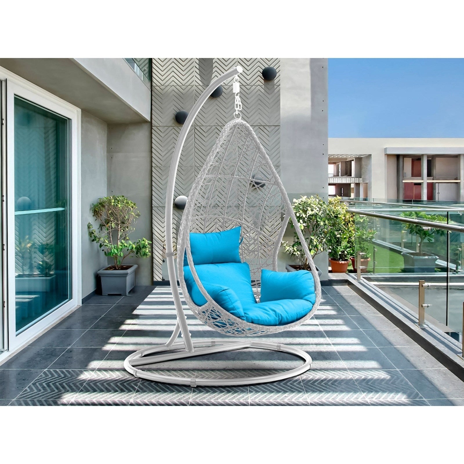 Whiteline Modern Living Bravo Outdoor Egg Chair