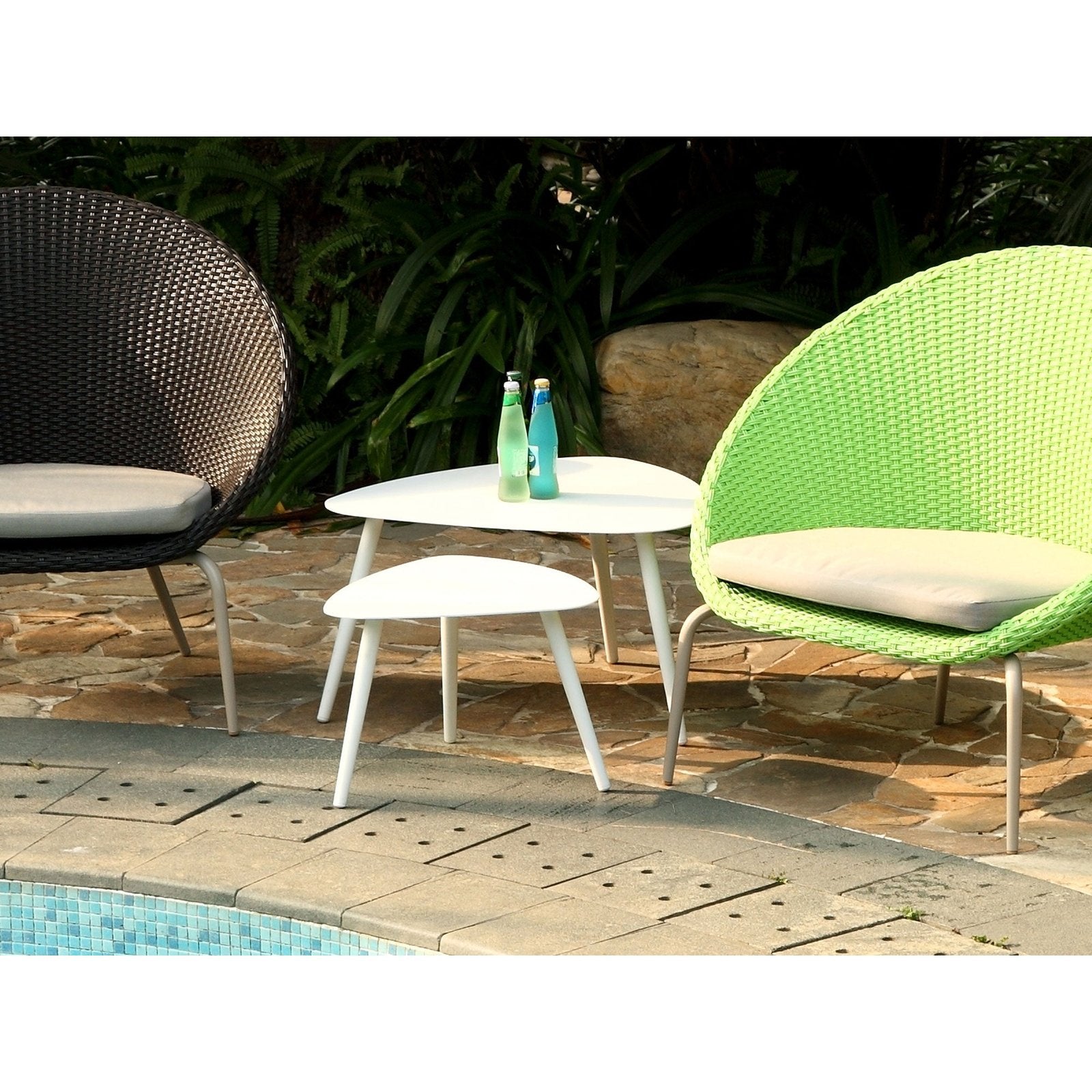 Whiteline Modern Living Rowan Large Outdoor Side Table