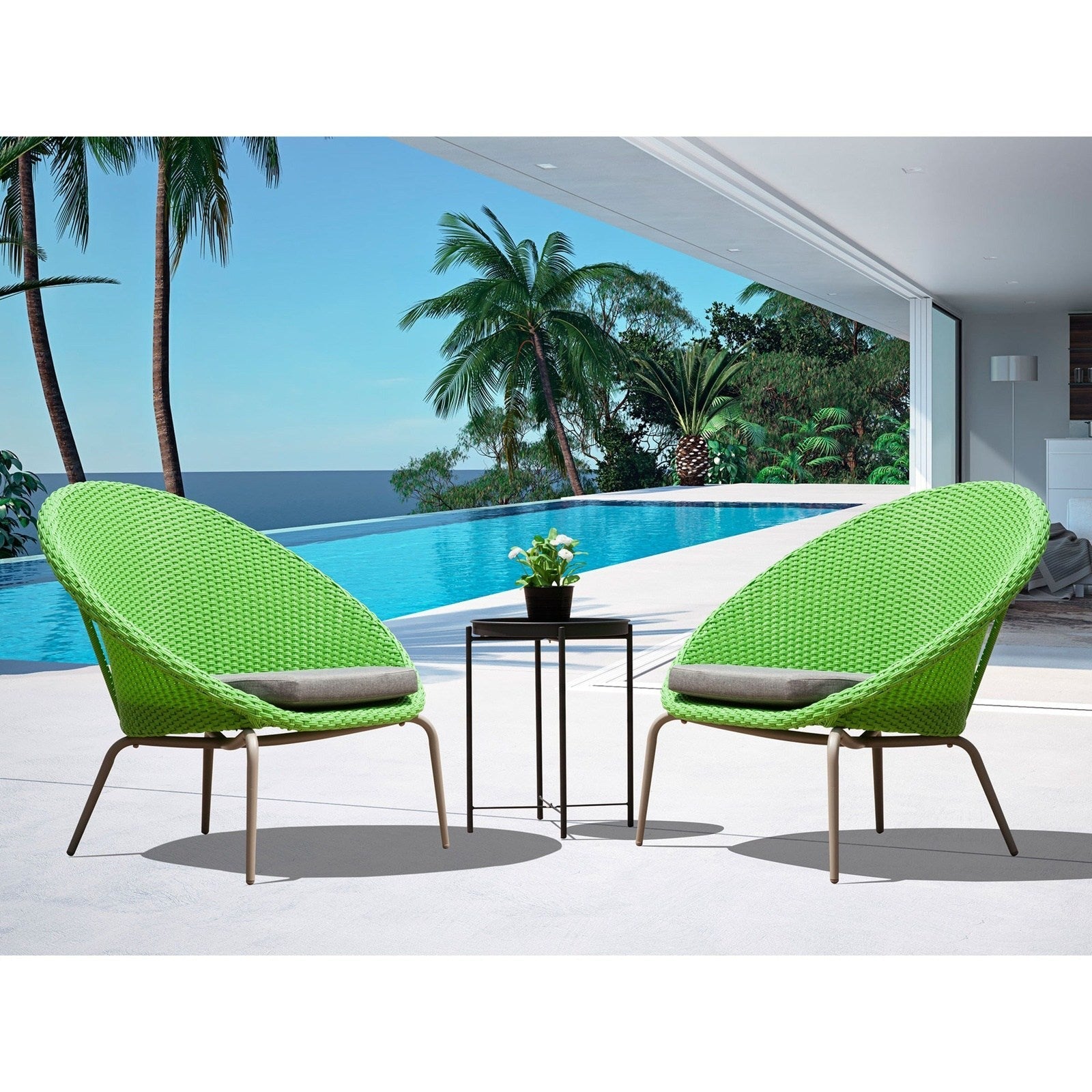 Whiteline Modern Living Drake Outdoor Side Table