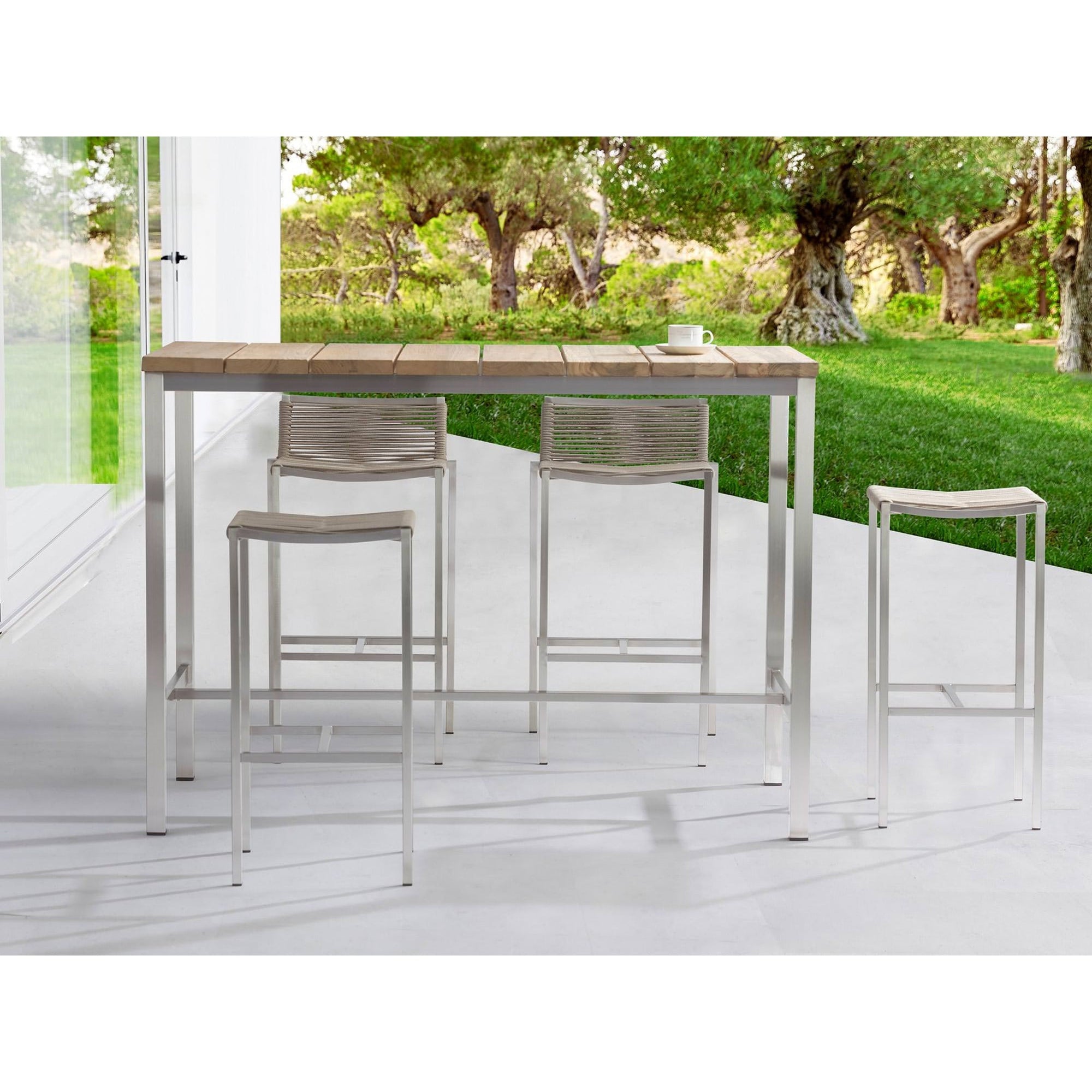 Whiteline Modern Living Stone Bar Table
