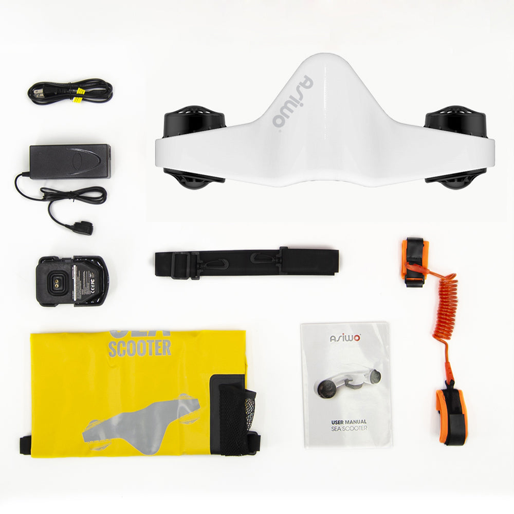 ASIWO Manta Sea Scooter - 40M Underwater Scooter with 3-Speed Compatible with Camera