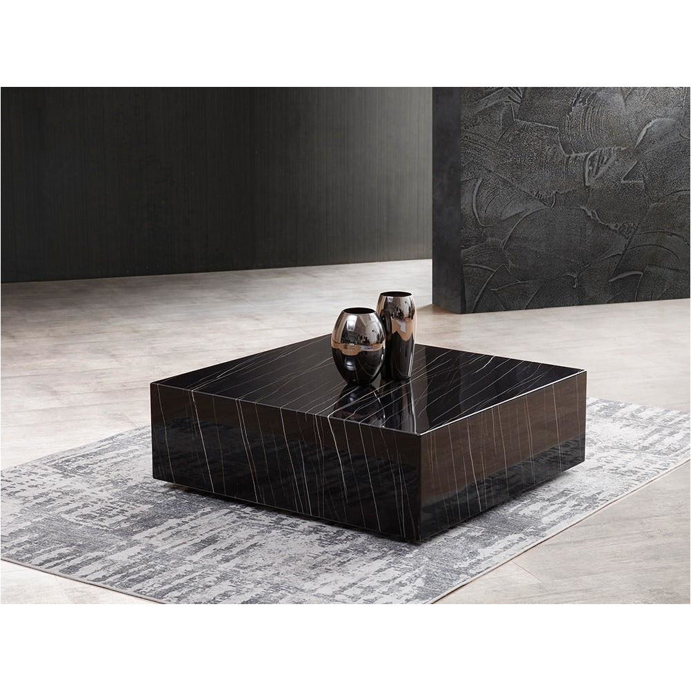Whiteline Modern Living Cube Square Coffee Table