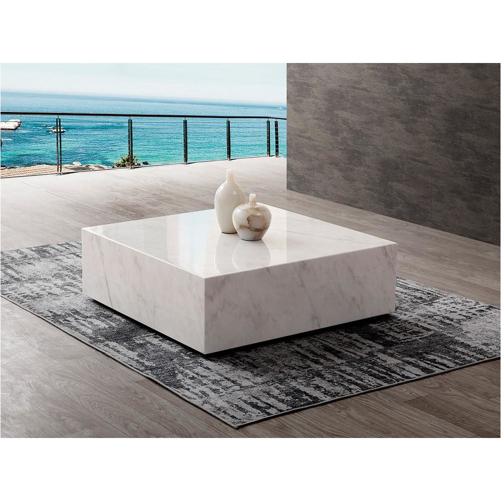 Whiteline Modern Living Cube Square Coffee Table