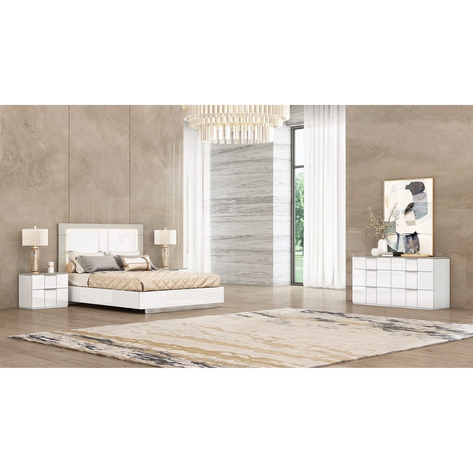 Whiteline Modern Living Daisy Queen Bed