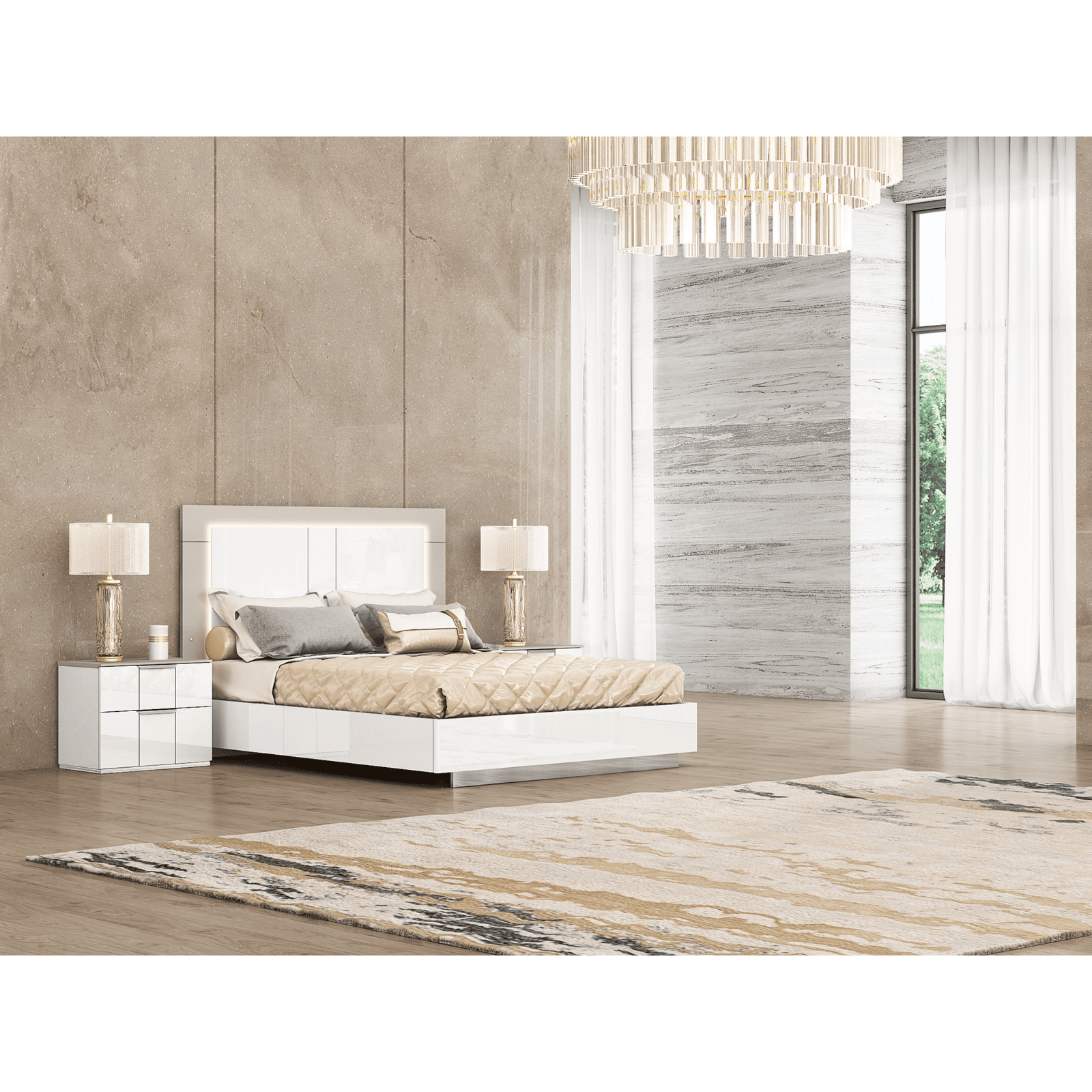 Whiteline Modern Living Daisy Queen Bed