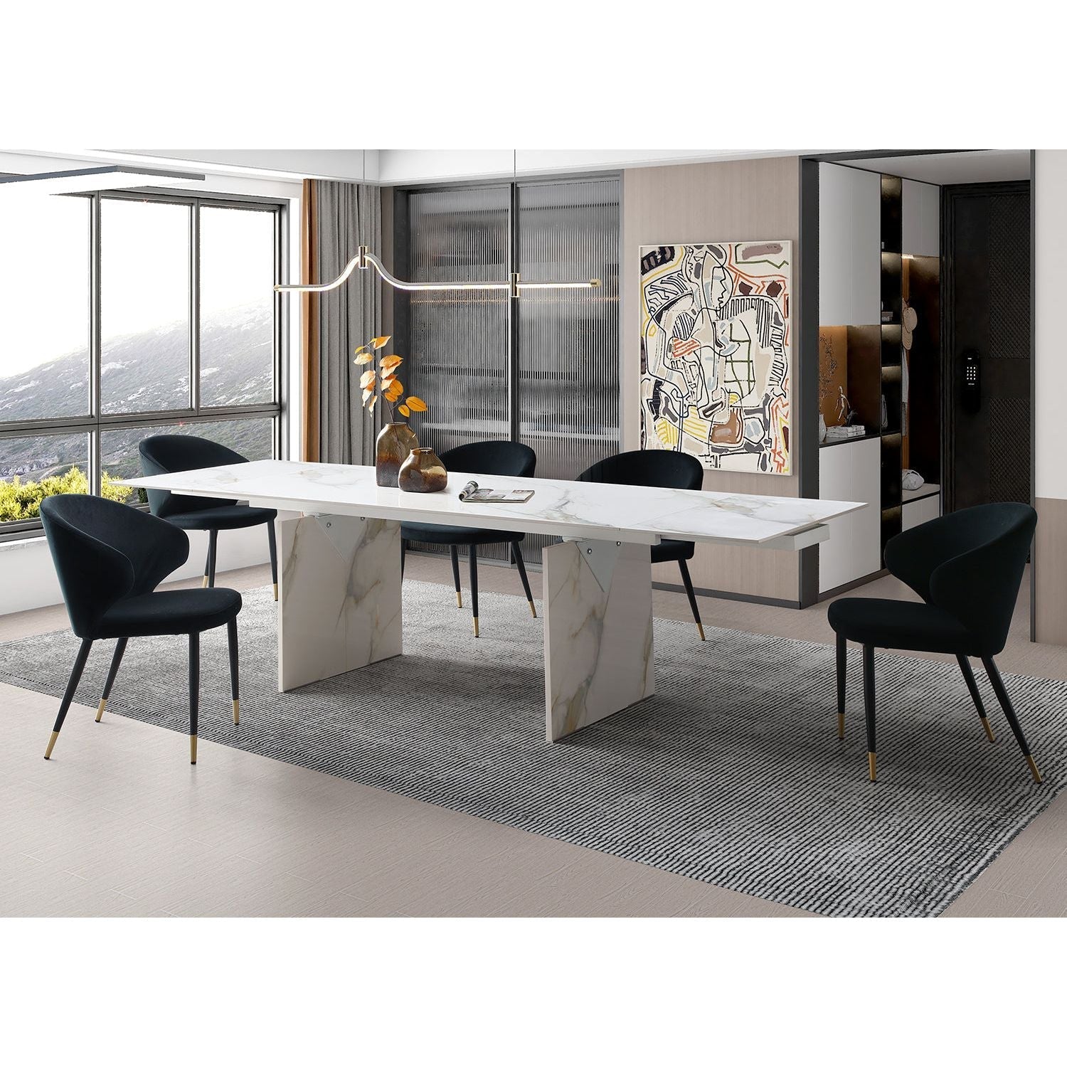 Whiteline Modern Living Georgia Extendable Dining Table
