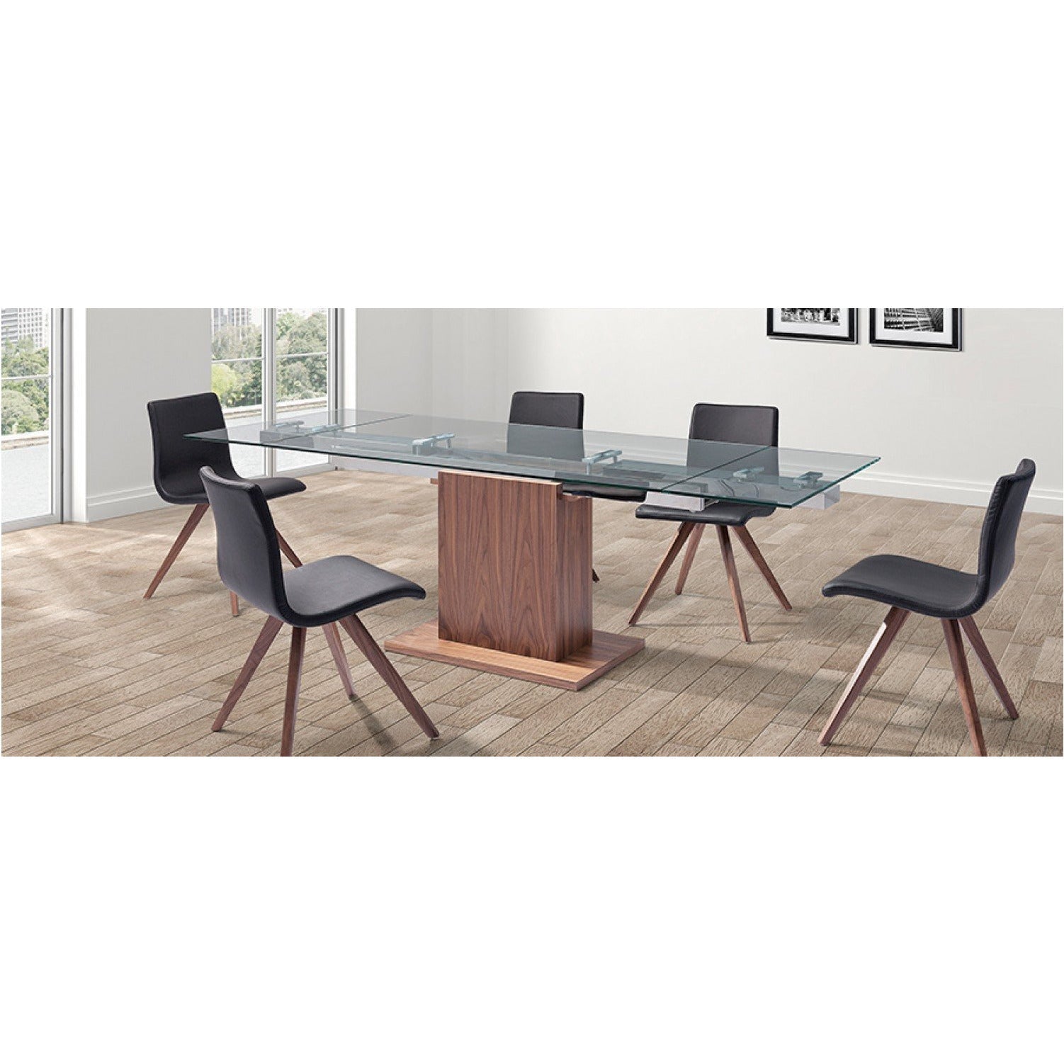 Whiteline Modern Living Pilastro Extendable Dining Table