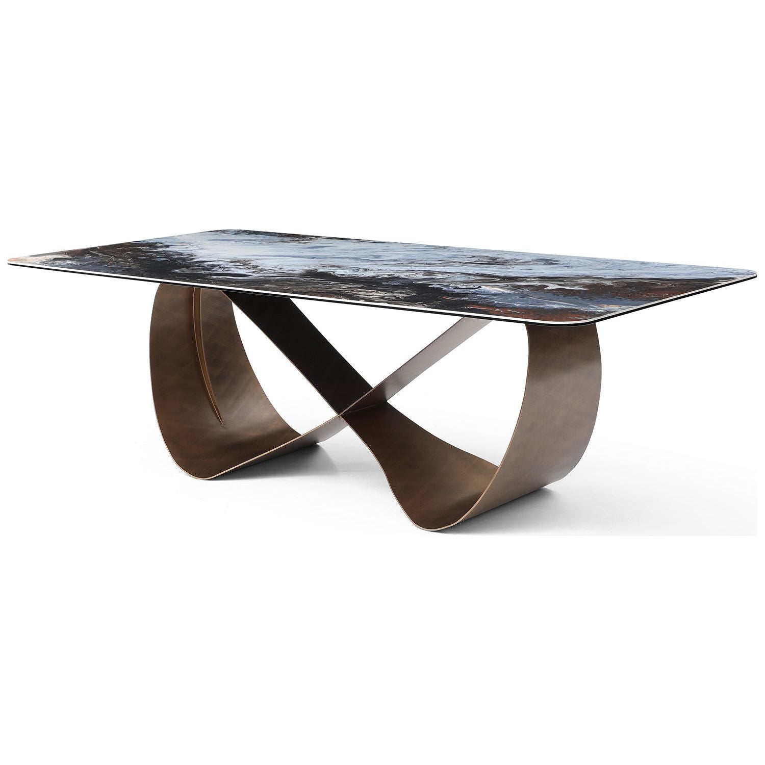 Whiteline Modern Living Tiffany Dining Table Ceramic Top